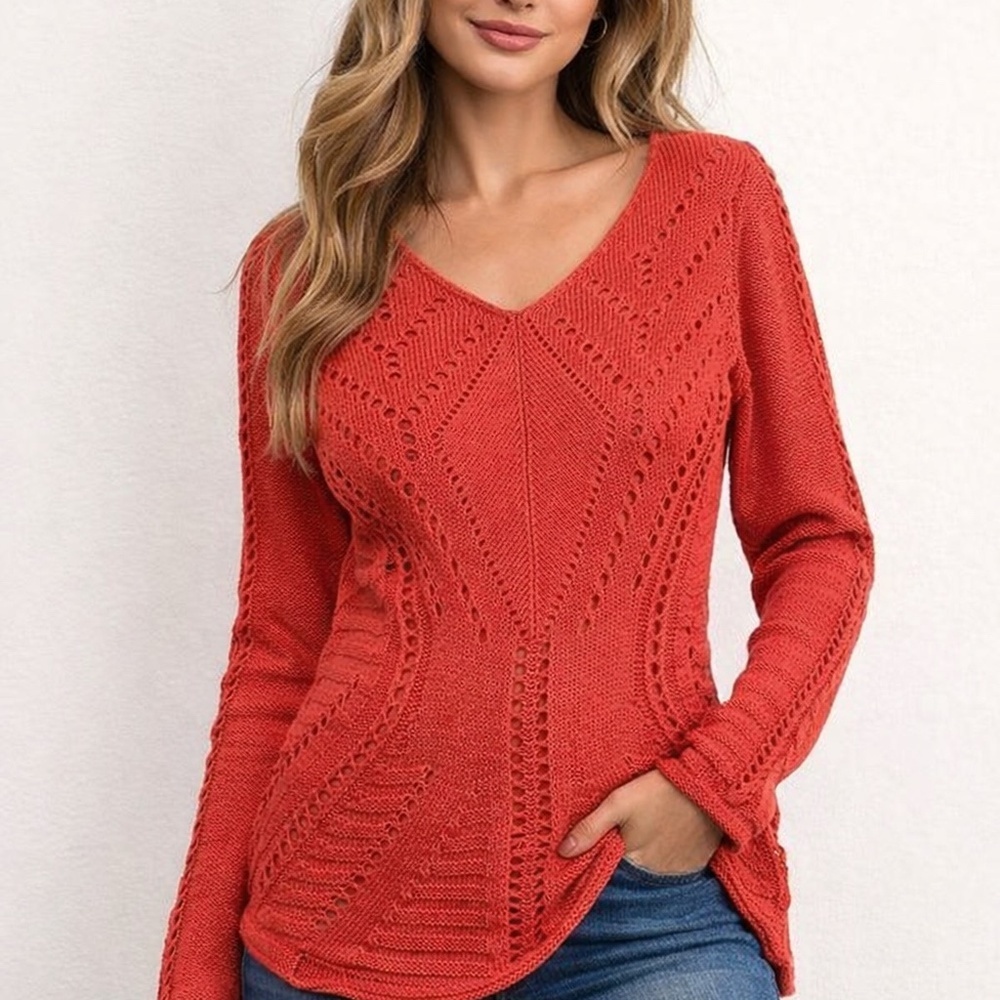 Miilla Coral Linen Cotton  Sweater NWOT S